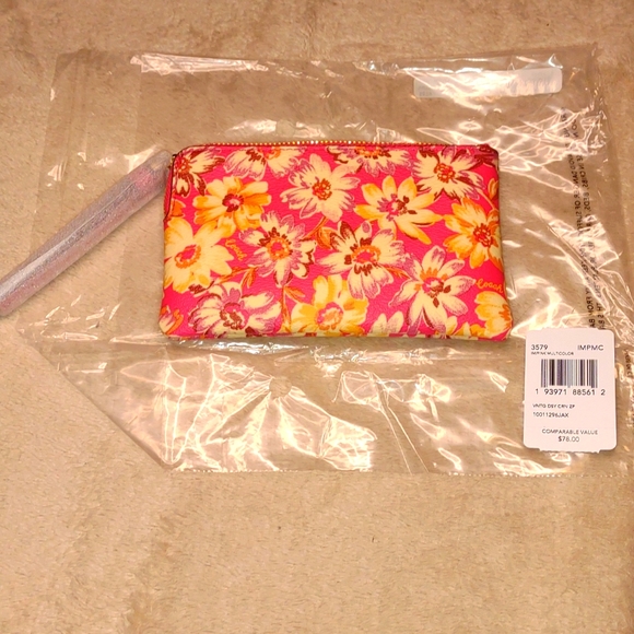 COACH🇺🇲 Vintage Daisy Script Print Corner Zip - Picture 9 of 12